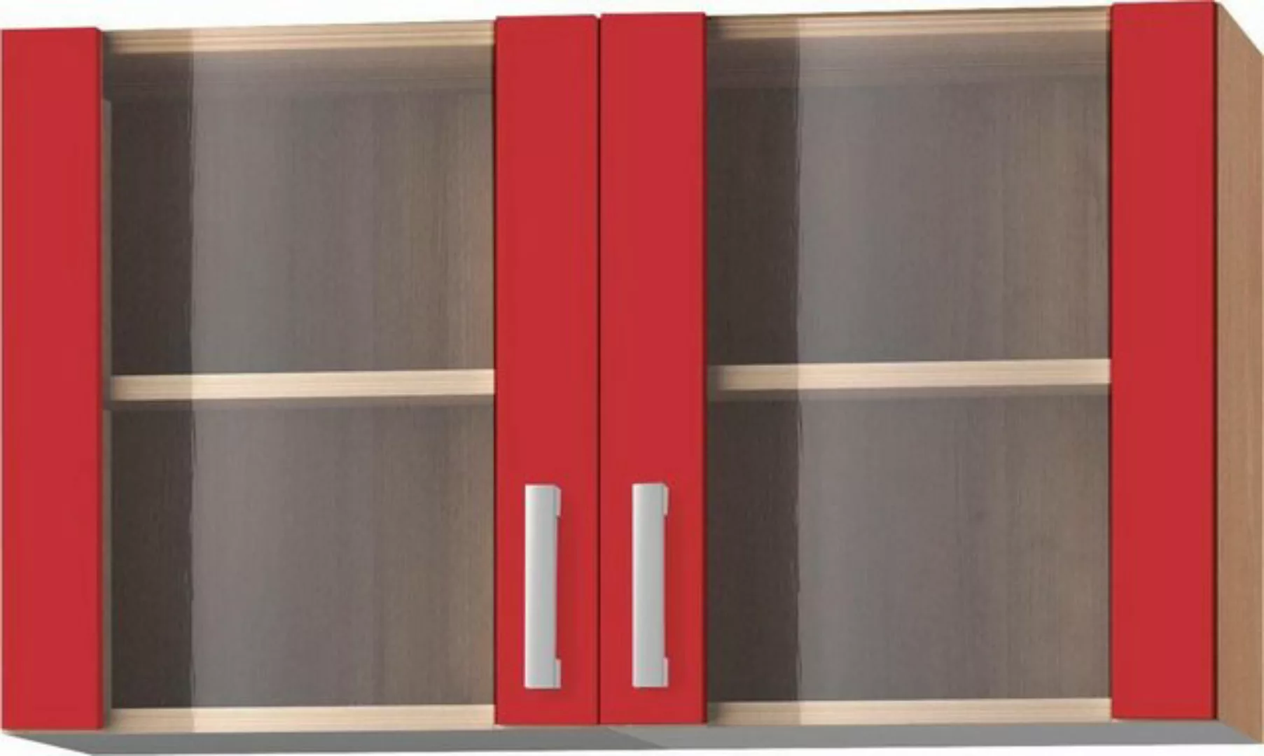 OPTIFIT Hängeschrank "Odense", 100 cm breit, mit 2 Türen mit Grauglaseinsat günstig online kaufen
