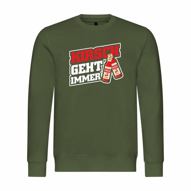 deinshirt Rundhalspullover Herren Sweatshirt Kirsch geht immer Mit Print Mo günstig online kaufen