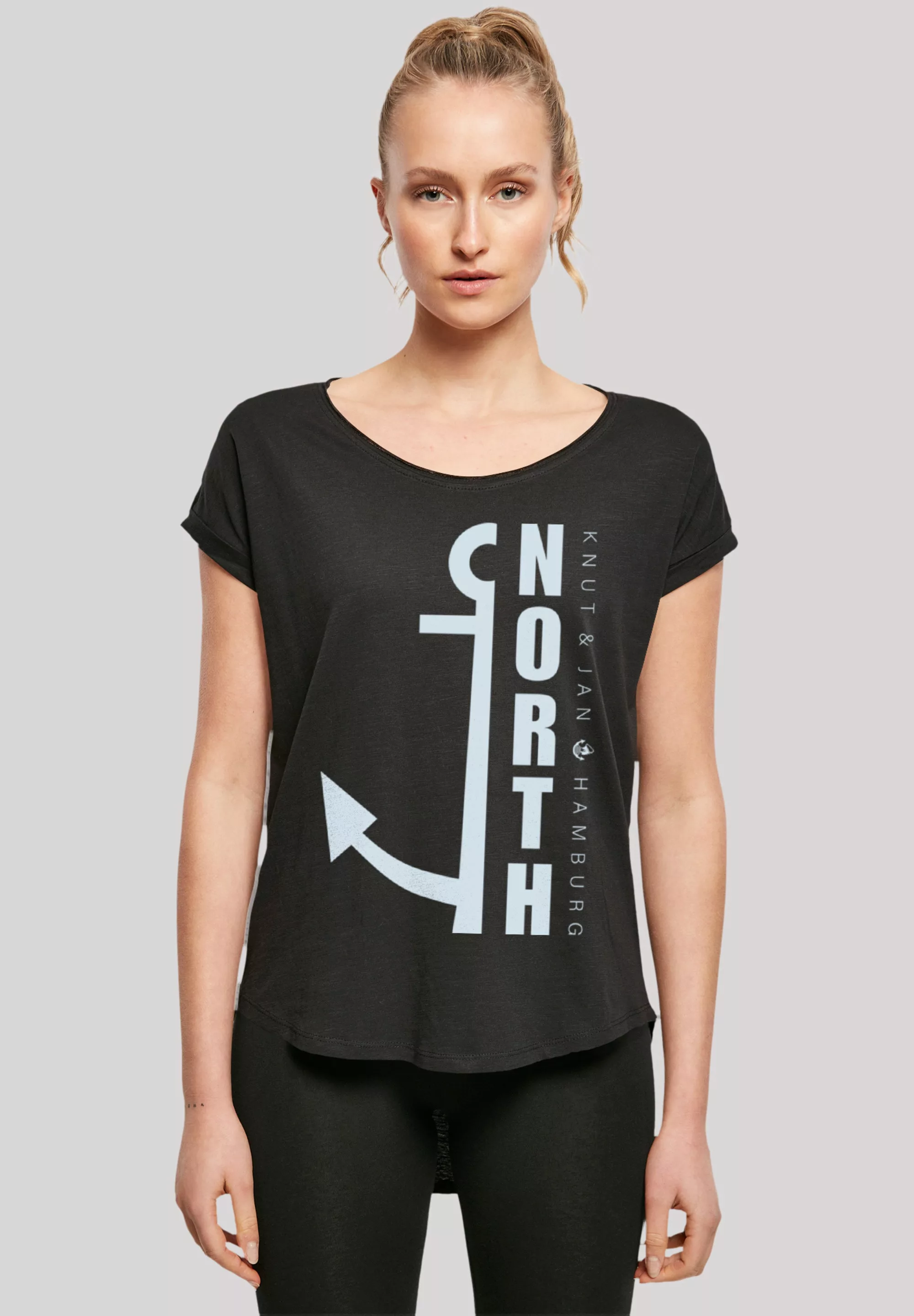 F4NT4STIC T-Shirt "North Anker Knut & Jan Hamburg Blau", Print günstig online kaufen