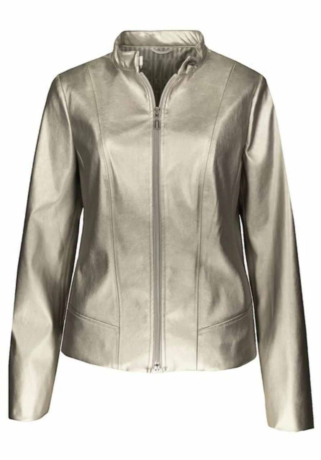 bianca Lederimitatjacke LUCILLE in Metallic-Look und mit coolem Innenfutter günstig online kaufen