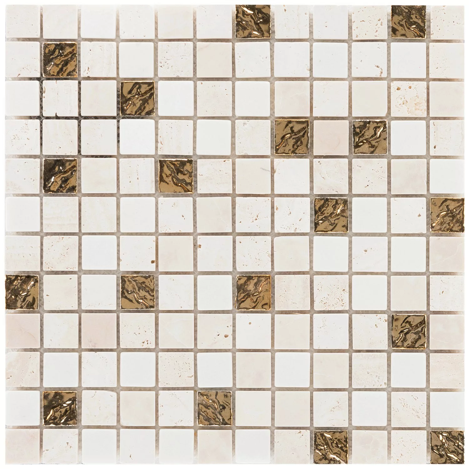 Mosaik Marmor Roma Gold 30 cm x 30 cm günstig online kaufen