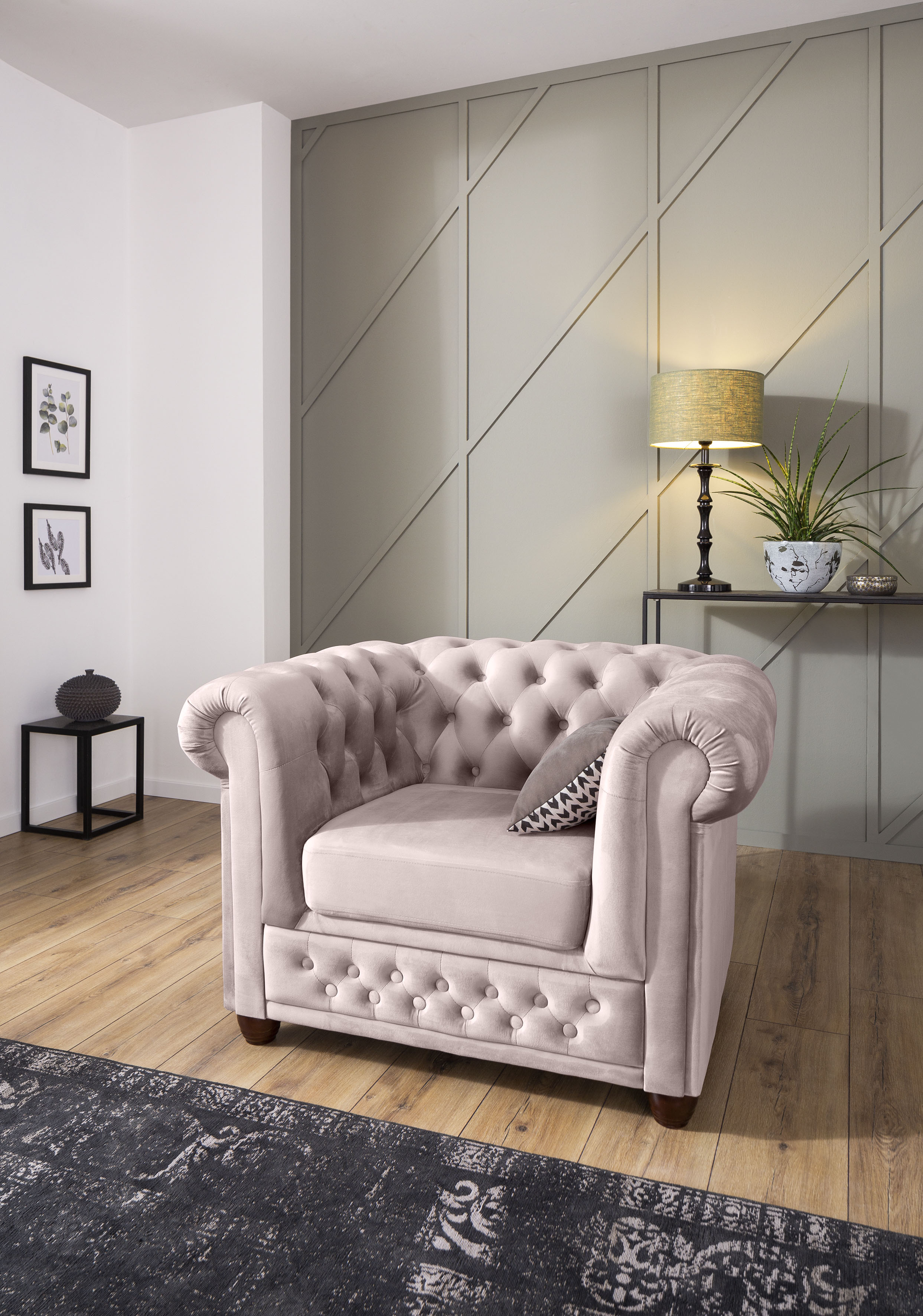 Home affaire Chesterfield-Sessel "New Castle Sessel", hochwertige Knopfheft günstig online kaufen