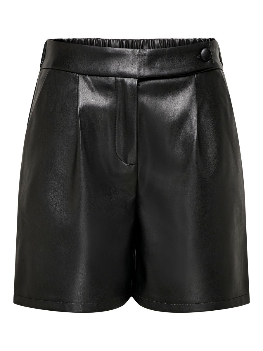 ONLY Kunstleder- Shorts Damen Schwarz günstig online kaufen