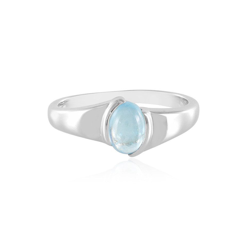 Cavill Solitärring Nigerianischer Ofiki Aquamarin Platinbeschichteter günstig online kaufen