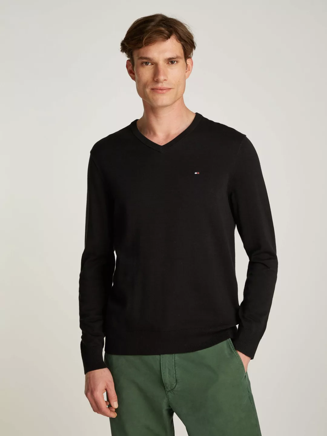 Tommy Hilfiger Strickpullover "ESSENTIAL COTTON V NECK" günstig online kaufen