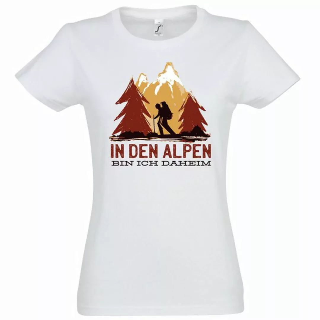 Youth Designz T-Shirt in Den Alpen Bin Ich Daheim Damen Shirt mit trendigem günstig online kaufen