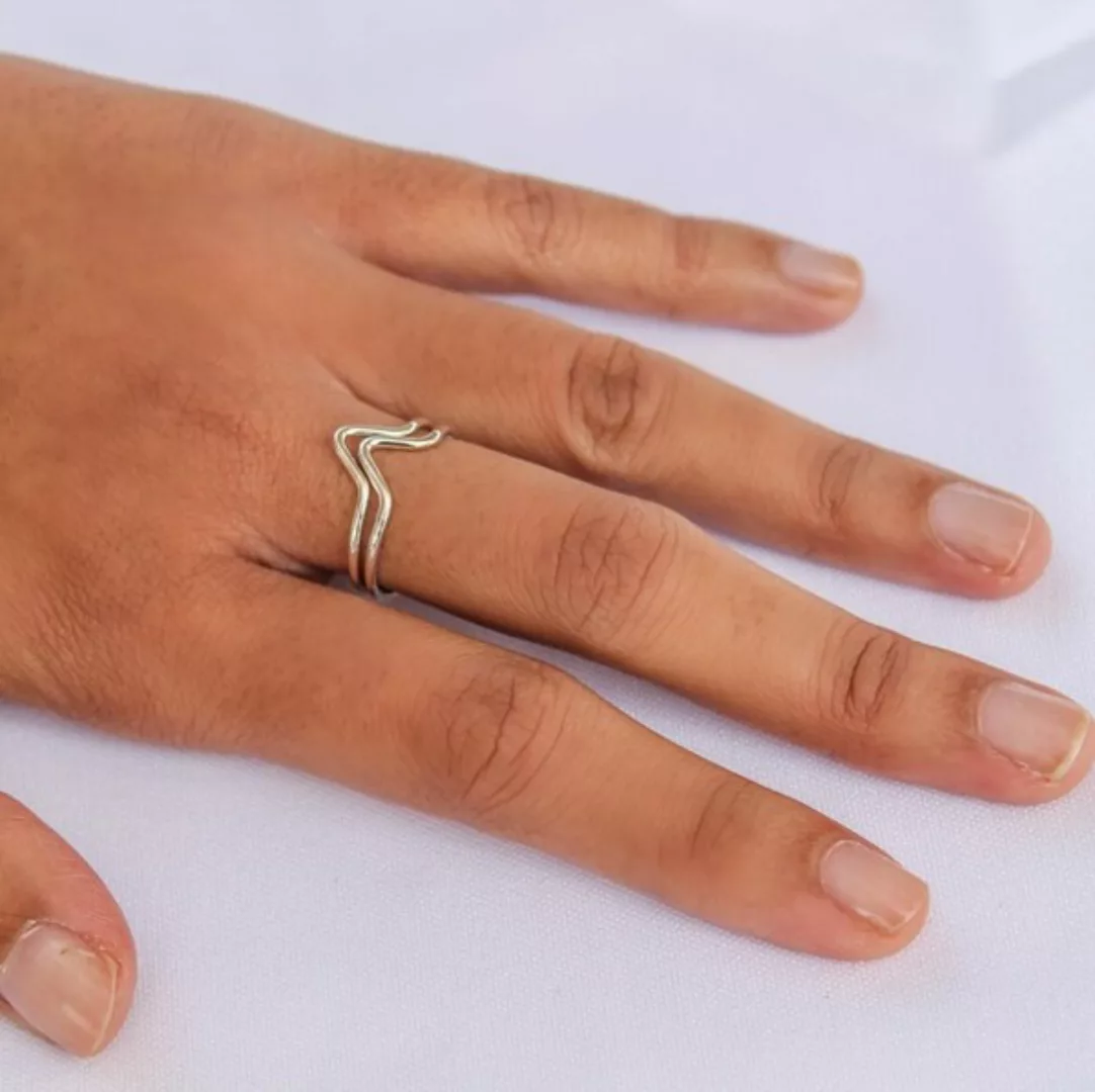 Silber Ring Doppel V Fair-trade Und Handmade günstig online kaufen