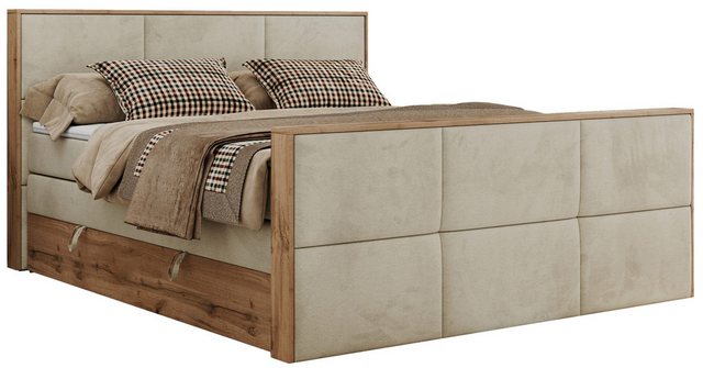 MKS MÖBEL Boxspringbett ALBERO 2 KING DUO (Packung, Set, Bettkästen, Topper günstig online kaufen