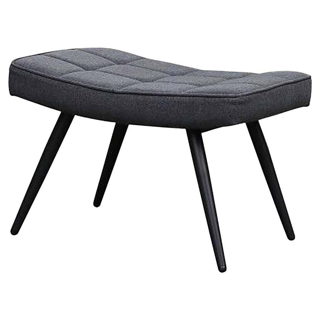 byLIVING Hocker UTA dunkelgrau schwarz Webstoff Metall B/H/T: ca. 60x39x41 günstig online kaufen