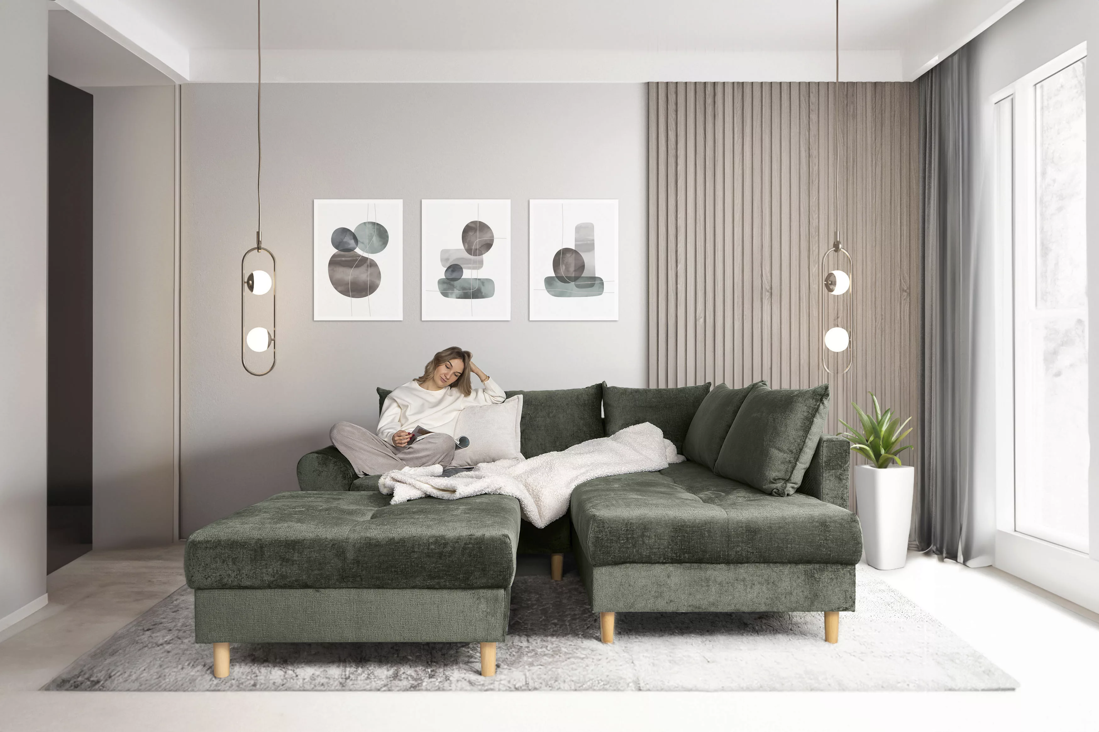 COLLECTION AB Ecksofa »Reims L-Form«, Ottomane beidseitig montierbar, inkl. günstig online kaufen
