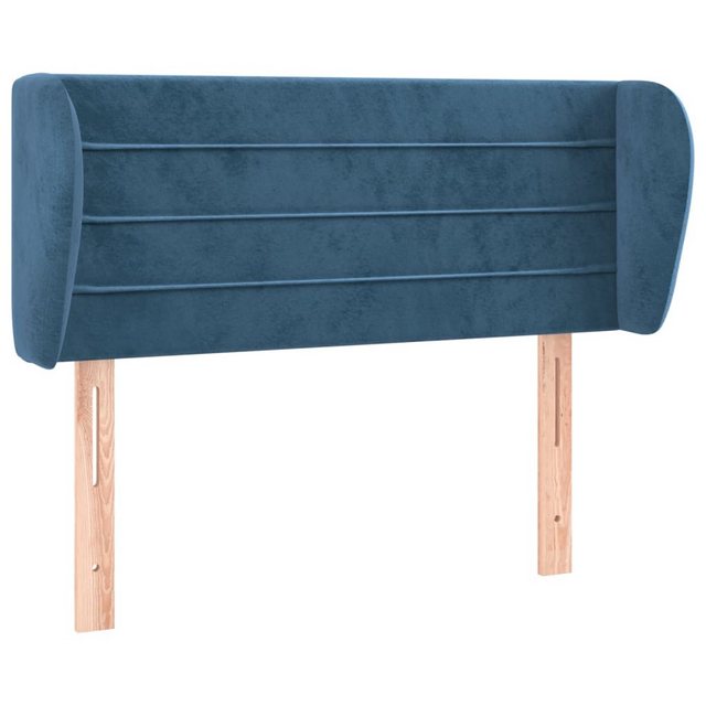 vidaXL Bett, Kopfteil mit Ohren Dunkelblau 83x23x78/88 cm Samt günstig online kaufen