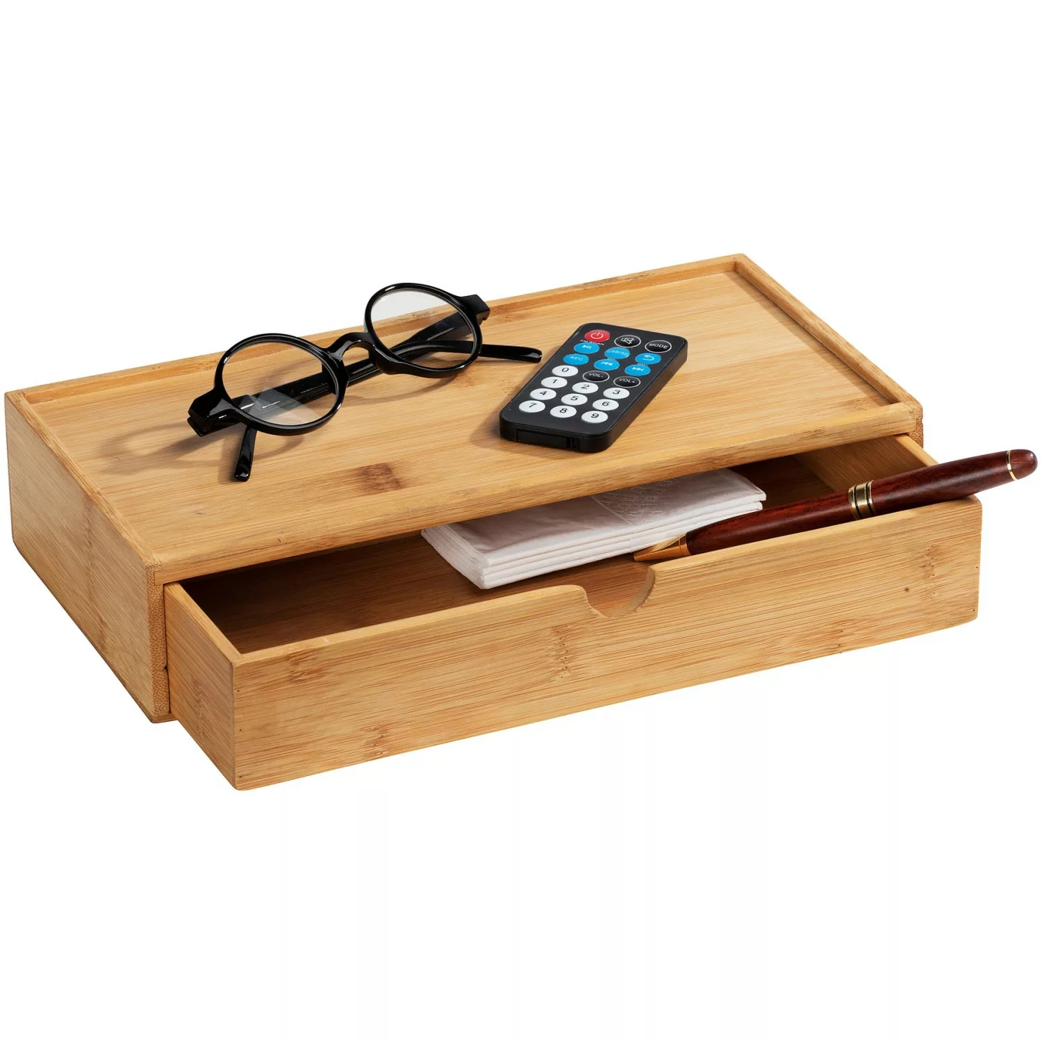 WENKO Bambus Box Terra mit Schublade, versteckte Aufbewahrungsmöglichkeit n günstig online kaufen