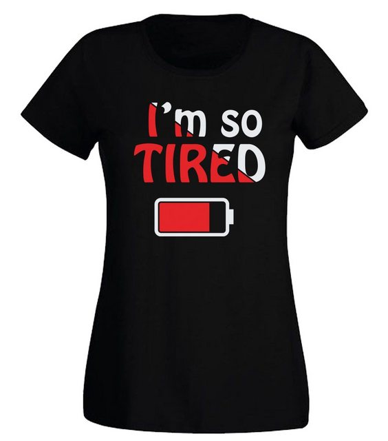 G-graphics T-Shirt Damen T-Shirt - I´m so tired – Battery low Slim-fit-Shir günstig online kaufen