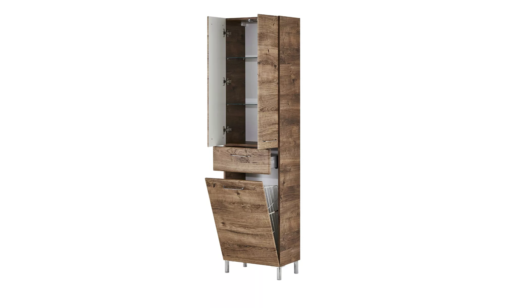 smart Hochschrank  Onda ¦ holzfarben ¦ Maße (cm): B: 50 H: 185,5 T: 33.0 Sc günstig online kaufen