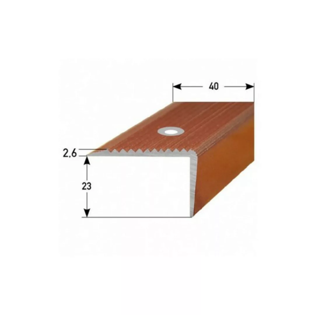 Treppenkante "Fondi" / Winkelprofil (Größe 23 mm x 40 mm) aus Aluminium, ab günstig online kaufen