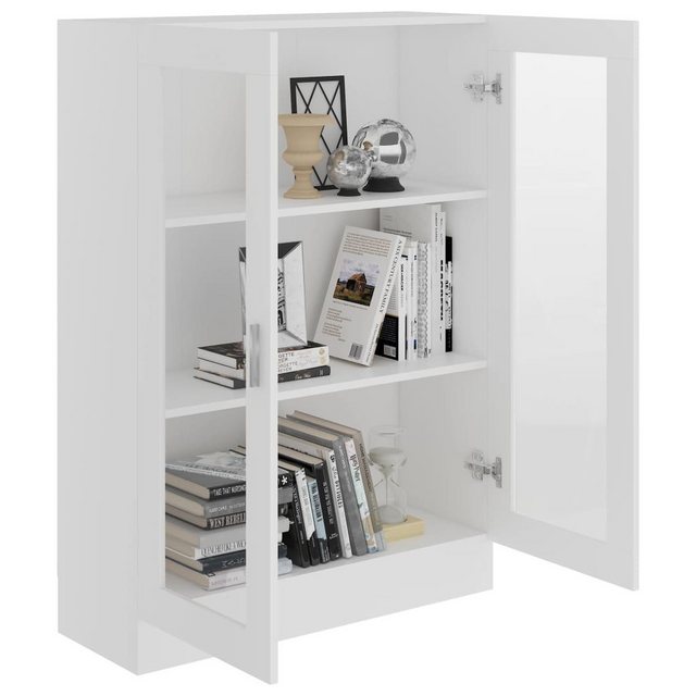 vidaXL Vitrine Bücherschrank Vitrinenschrank Vitrine Weiß 82,5x30,5x115 cm günstig online kaufen