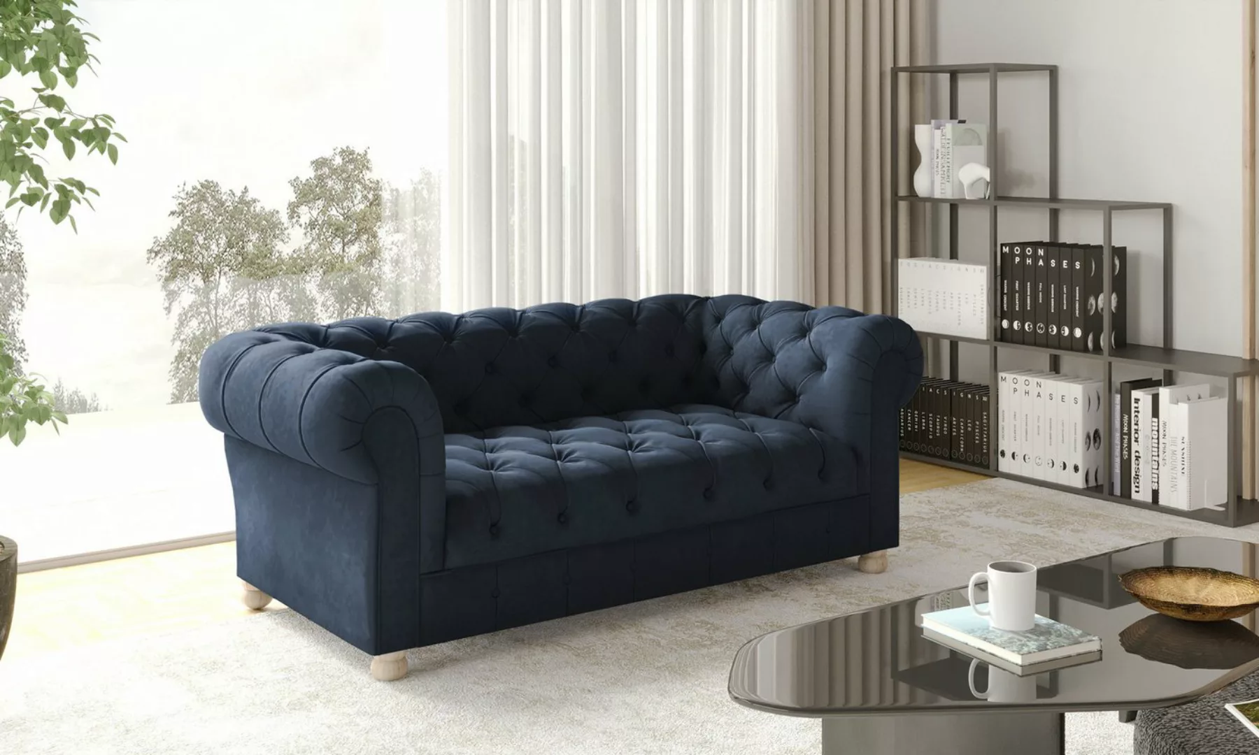 Kaiser Möbel Chesterfield-Sofa Zweisitzer, elegant, klassisch, schick in el günstig online kaufen