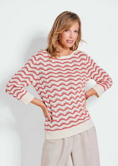 GOLDNER Strickpullover Kurzgröße: Strickpullover mit 3/4-Arm günstig online kaufen