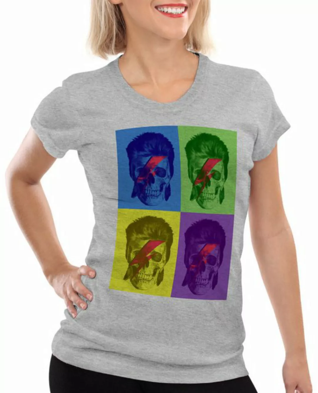 style3 T-Shirt Bowie Skull turntable Aladdin retro pop-art warhol david San günstig online kaufen