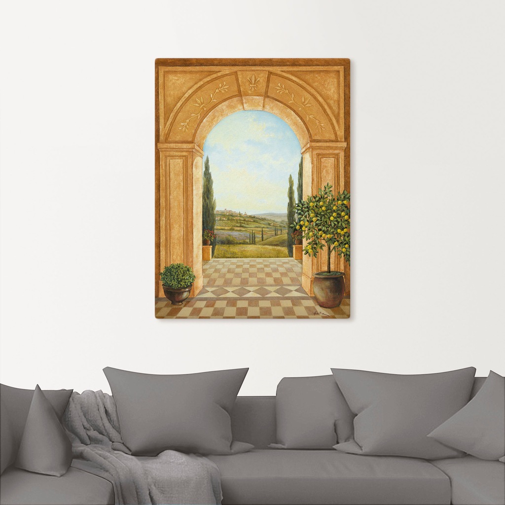 Artland Wandbild "Ausblick mit Zitronenbaum", Fensterblick, (1 St.), als Le günstig online kaufen