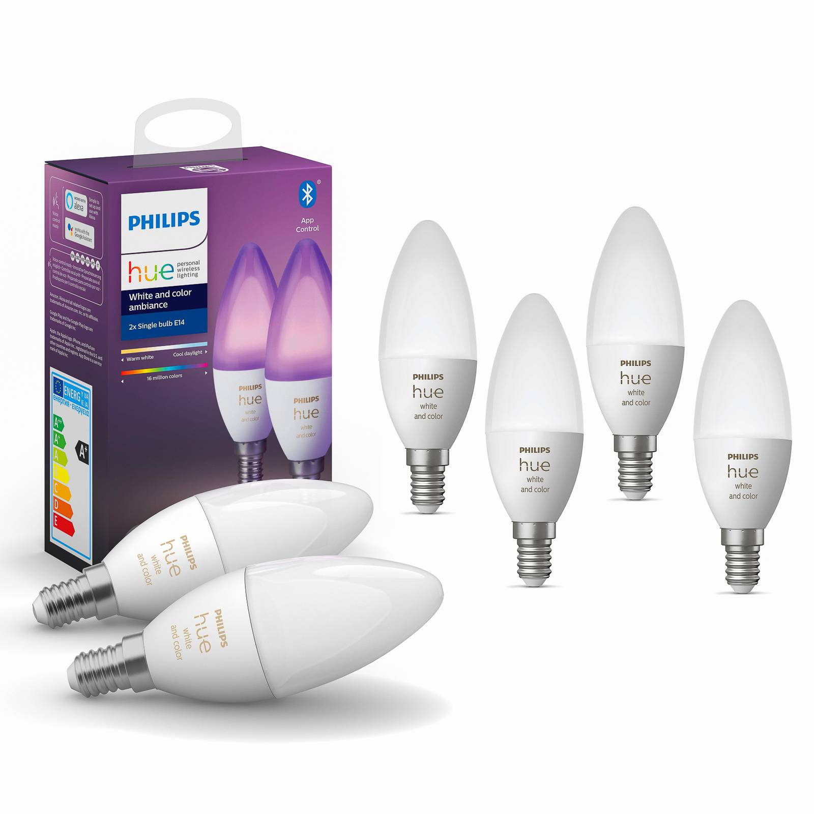 6x Philips Hue Kerze White&Color Amb. E14 5,3W günstig online kaufen
