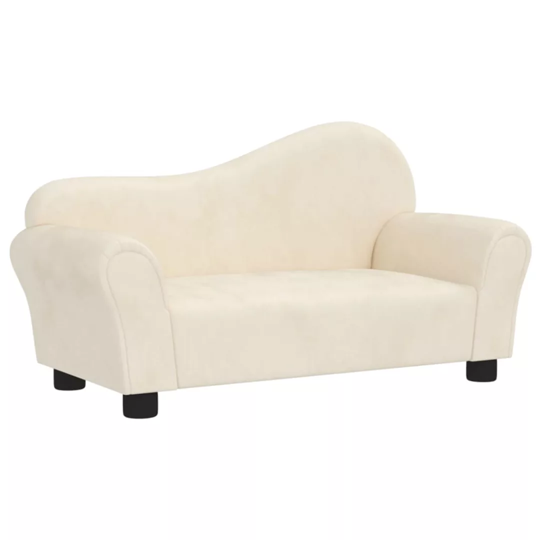 Vidaxl Kindersofa Creme Samt günstig online kaufen