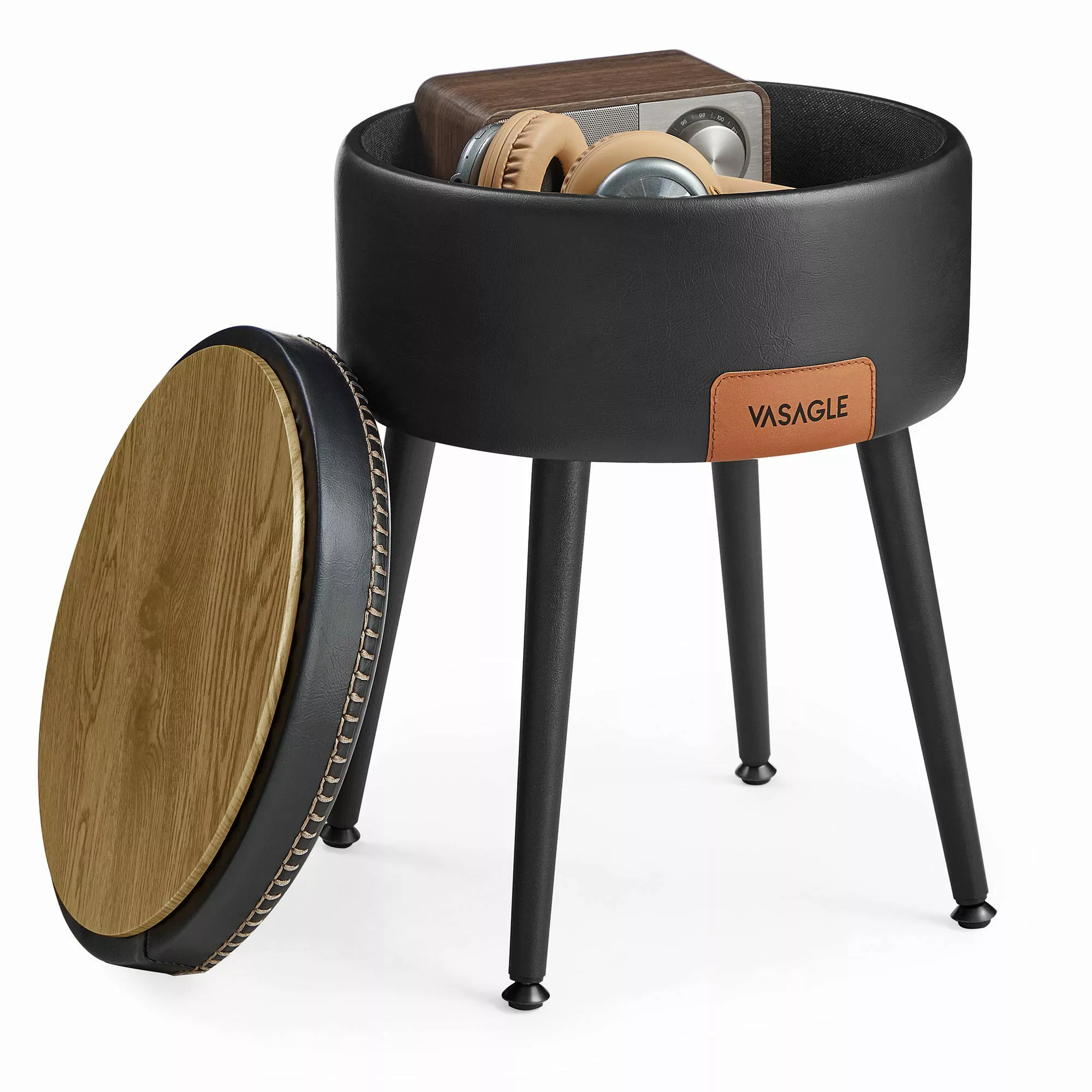 VASAGLE Sitzhocker (1 St), Stauraum, Kunstleder, günstig online kaufen