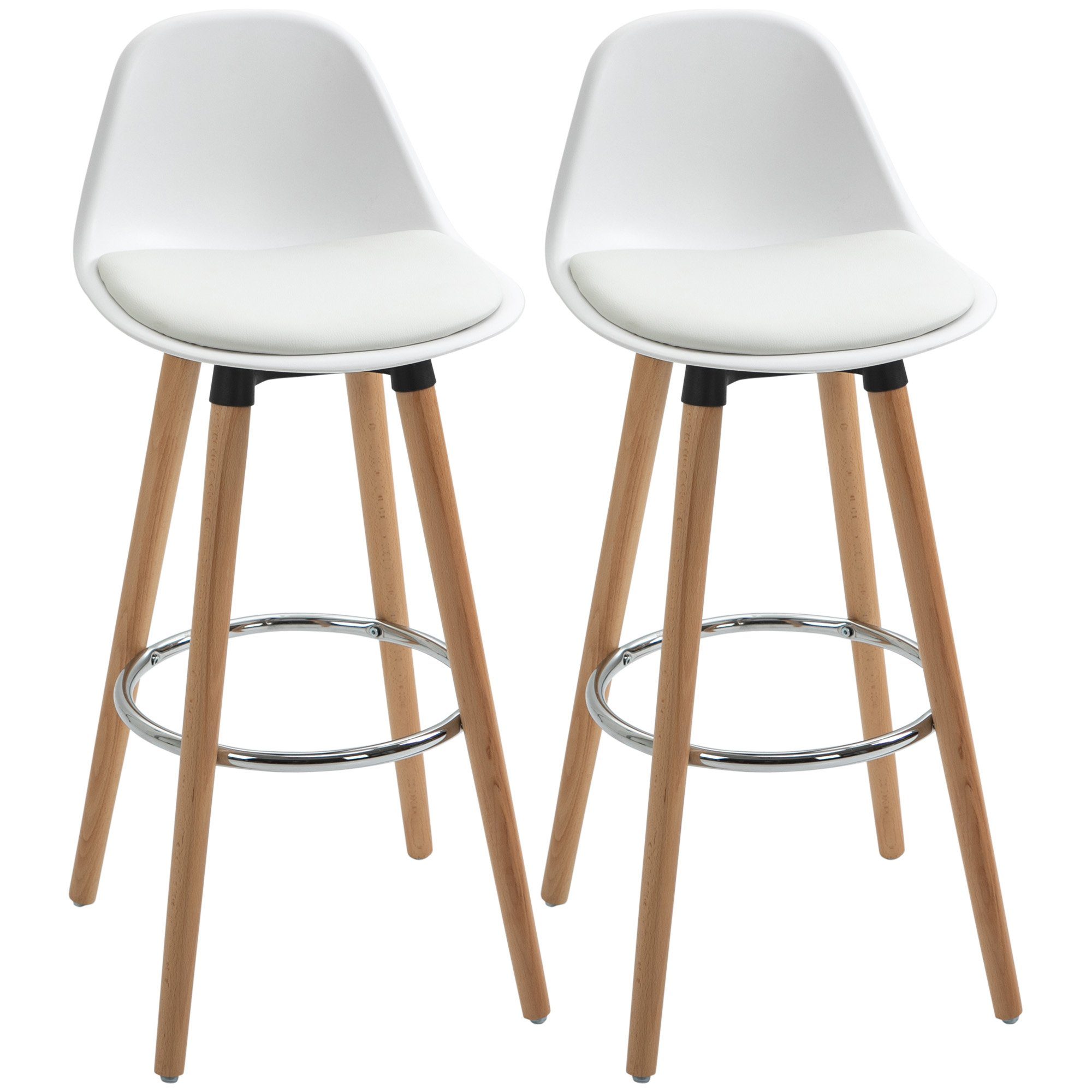 HOMCOM Barhocker 2er-Set Küchenhocker, Barstuhl mit günstig online kaufen