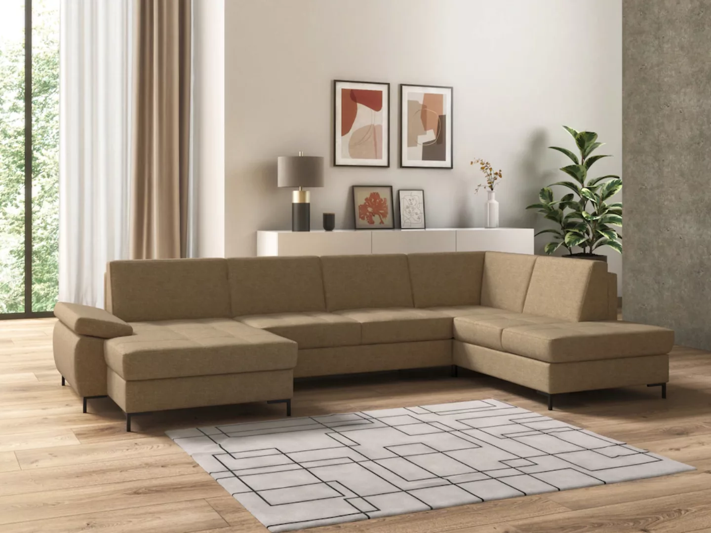 DOMO collection Wohnlandschaft "Capelo, komfortabel, klare Linien zeichnen günstig online kaufen
