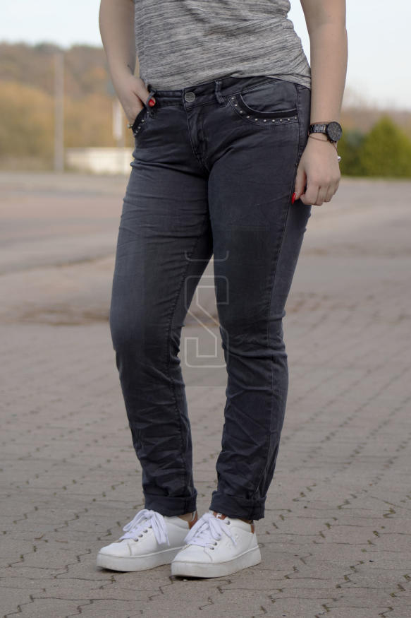 Buena Vista Damen Jeans Italy Stretch Denim anthracite günstig online kaufen