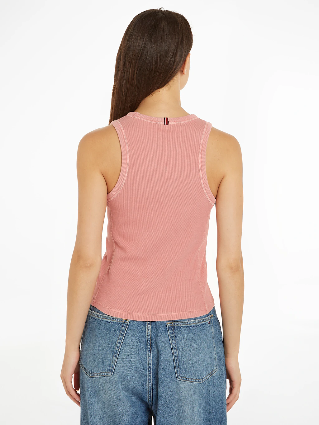 Tommy Hilfiger Rundhalsshirt MUTED GMD SLIM RIB TANK mit Logostickerei günstig online kaufen