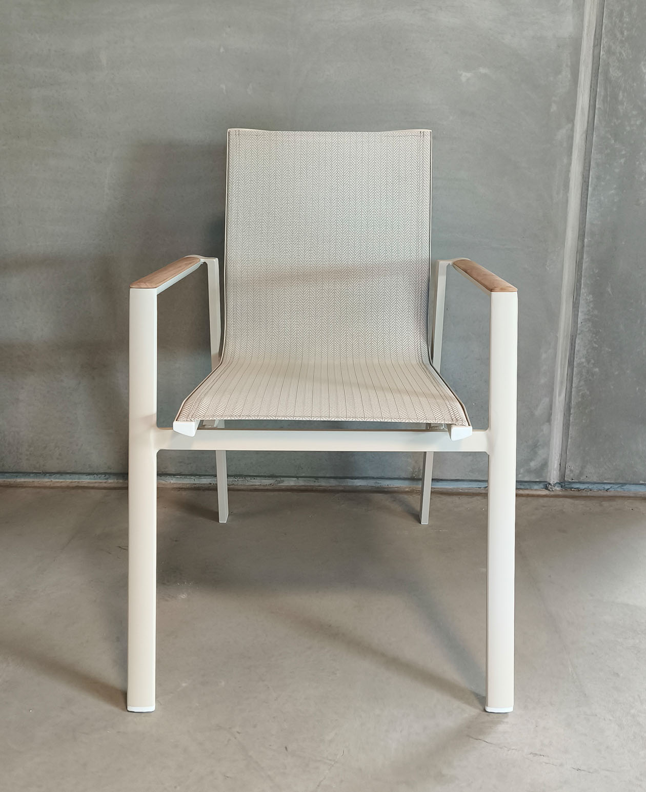 Aspen Armlehnstuhl mit Teakholz für den Garten Ivory günstig online kaufen