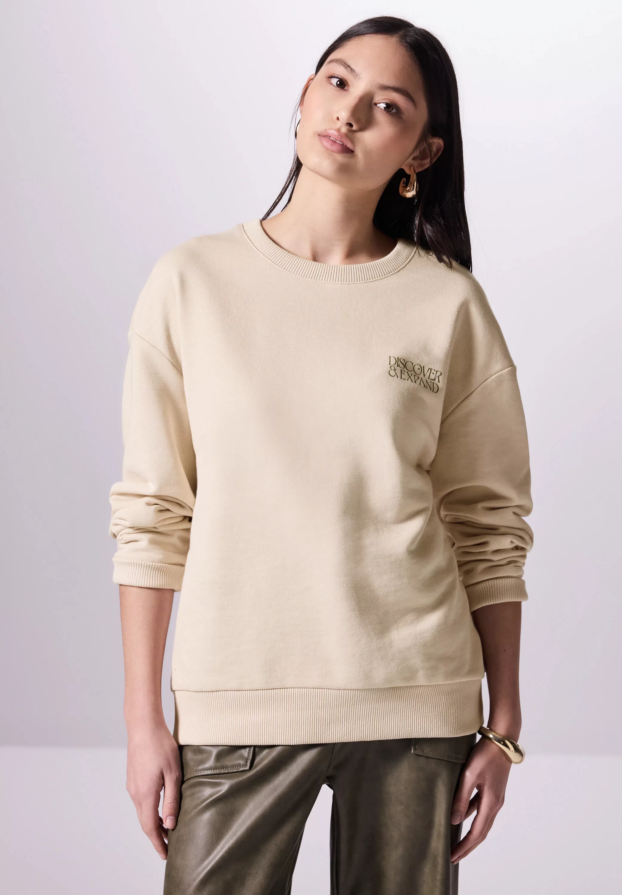 STREET ONE STUDIO Sweatshirt, im soften Baumwoll-Mix günstig online kaufen