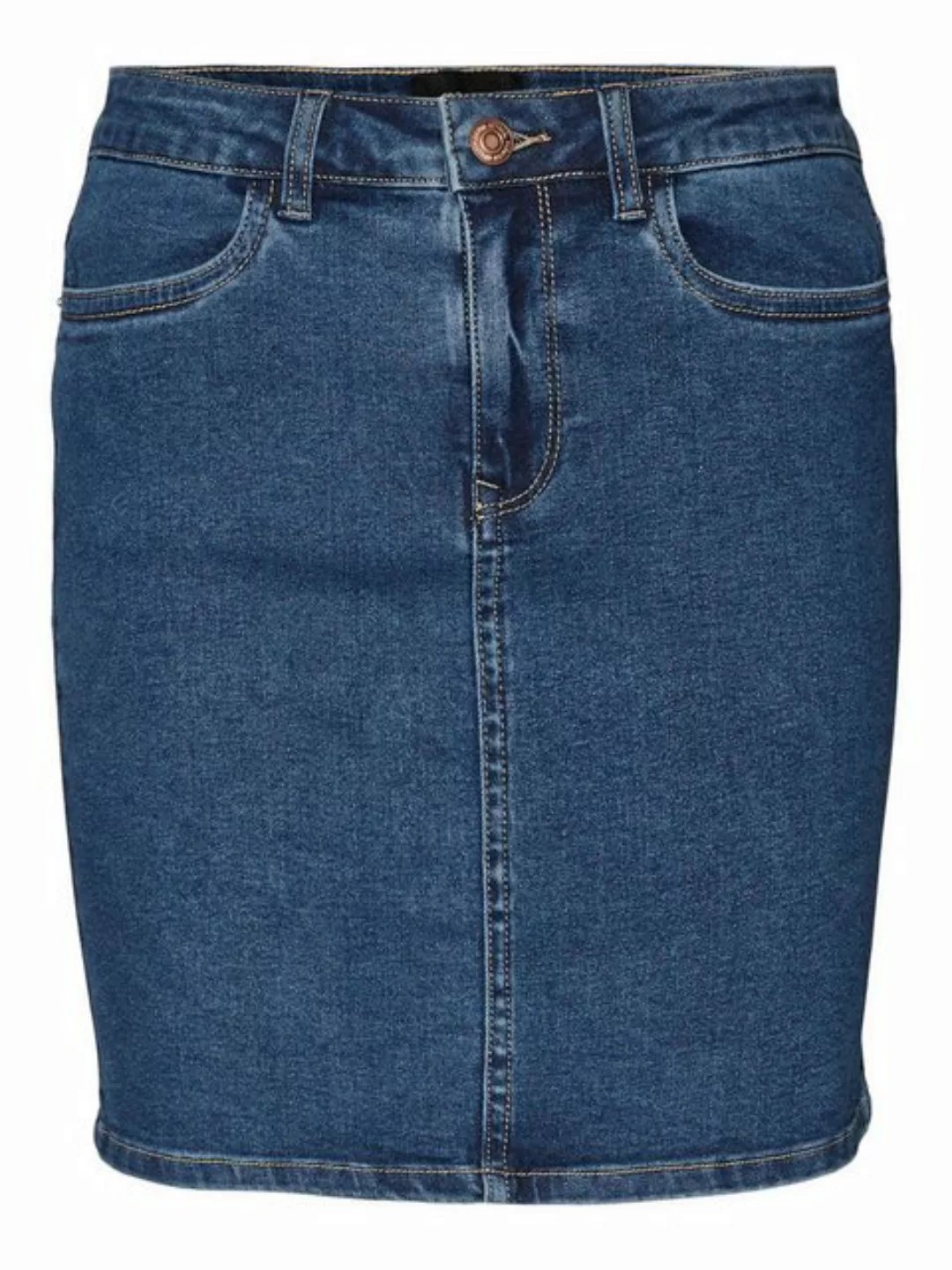 Vero Moda Sommerrock Denim Jeansrock hohe Taille 7566 in Blau günstig online kaufen