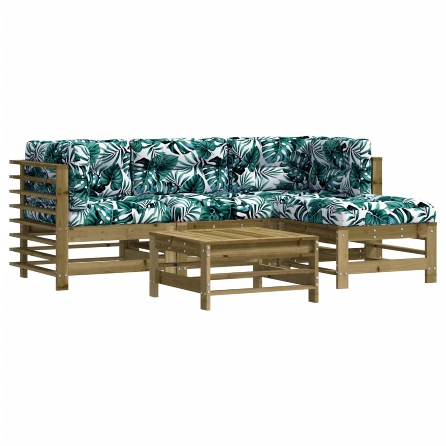 vidaXL 5-tlg Garten-Lounge-Set mit Kissen Imprägniertes Kiefernholz Modell günstig online kaufen