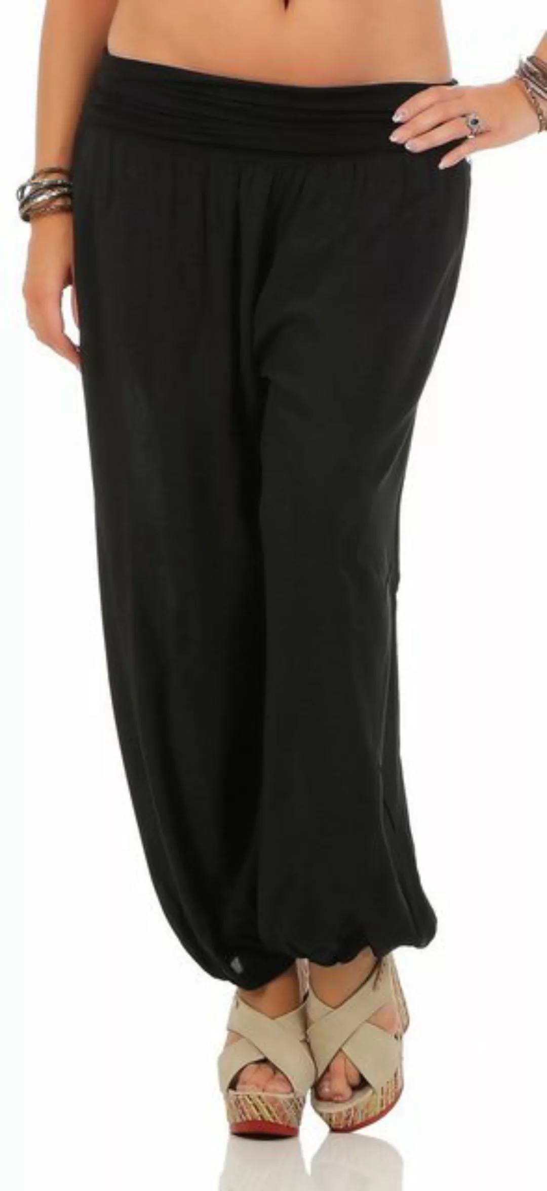 CLEO STYLE Haremshose Damen Sommerhose CL 2403 Black One Size (34-42) günstig online kaufen