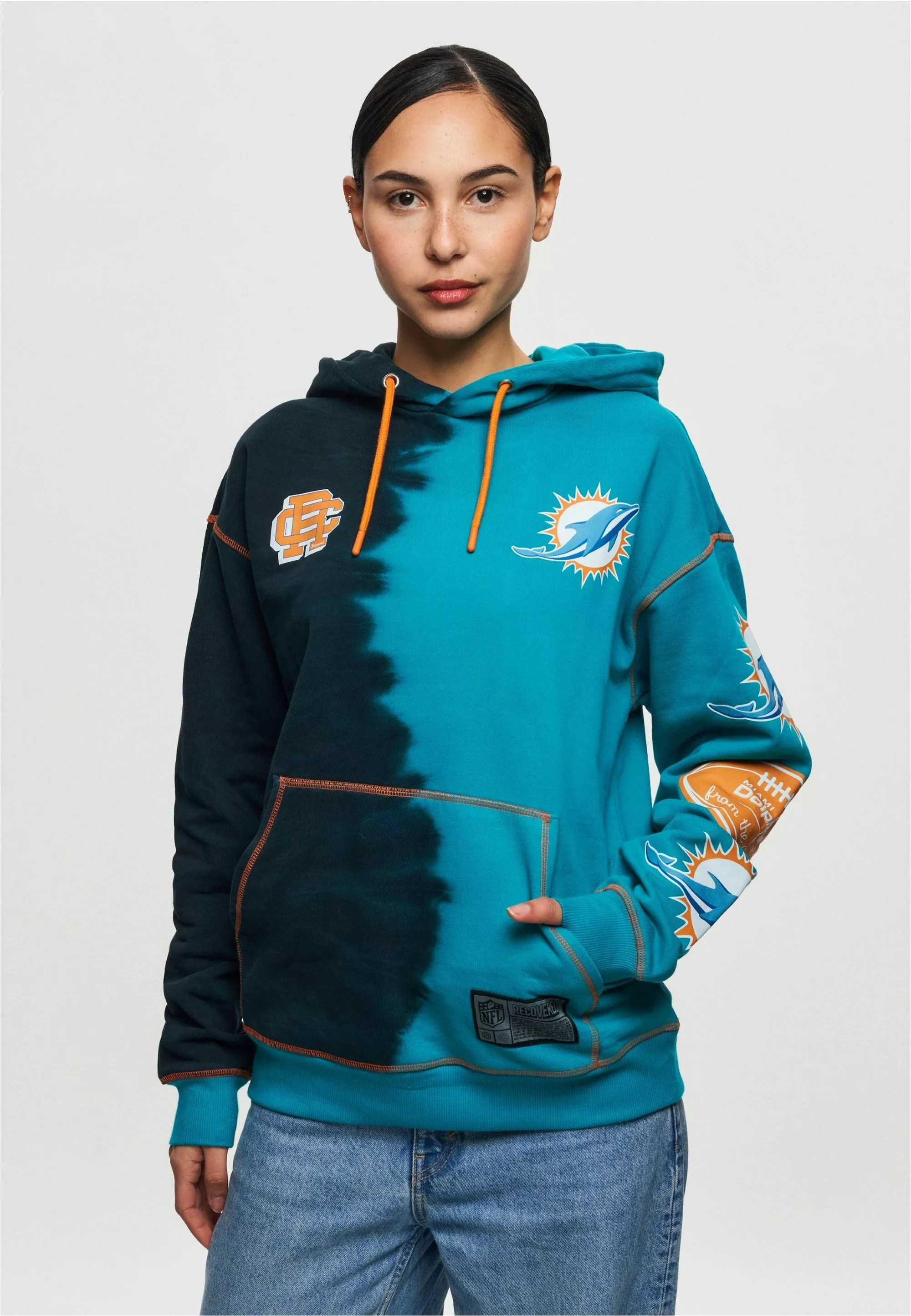 Recovered Kapuzensweatshirt NFL Dolphins Ink Dye günstig online kaufen