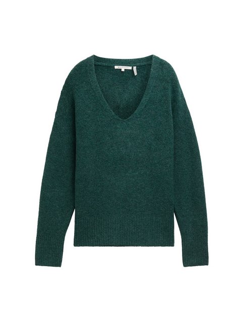 TOM TAILOR Denim Strickpullover Relaxed Strickpullover mit V-Ausschnitt günstig online kaufen