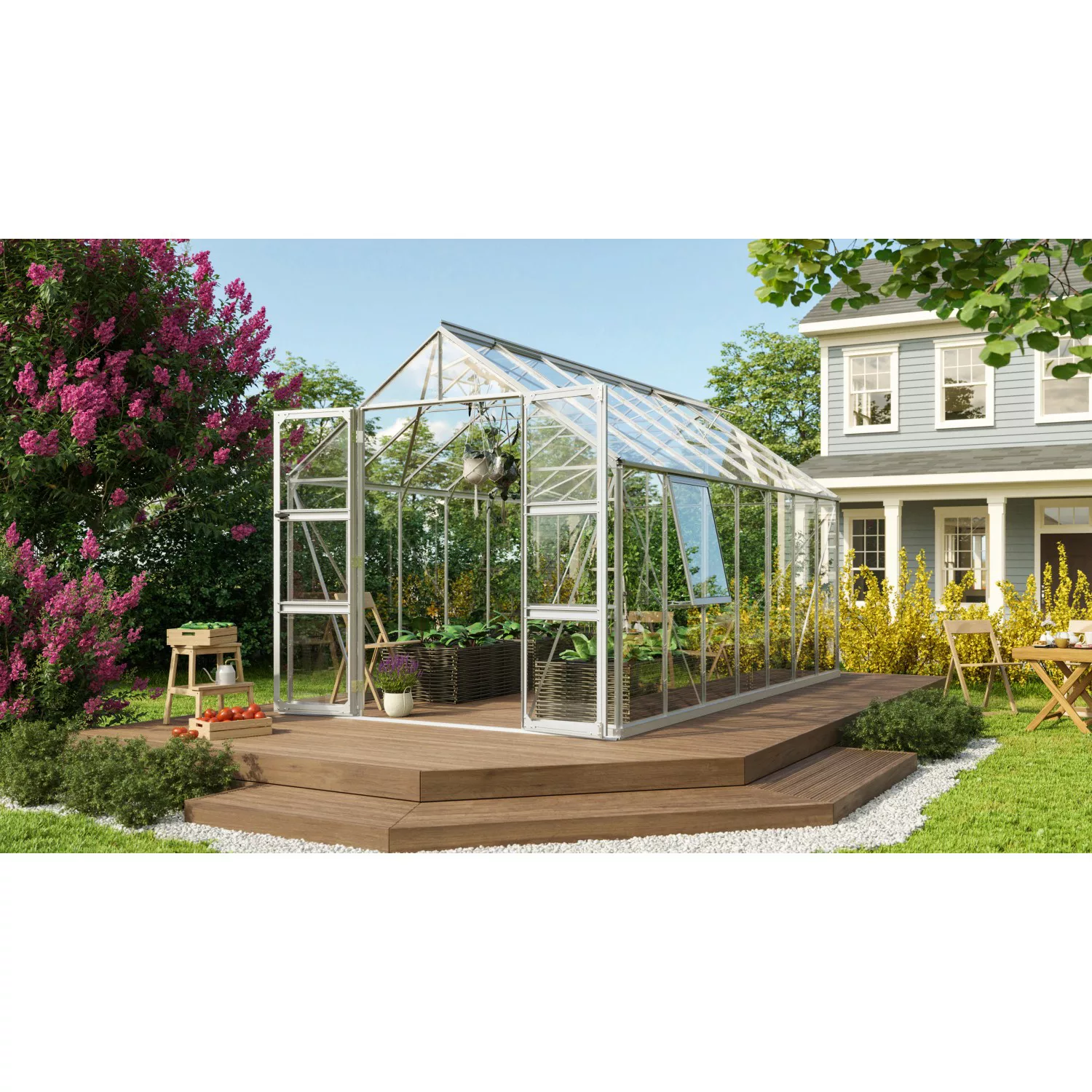 Vitavia Gewächshaus Olymp 11500 ESG Alu B 257 cm x T 449 cm günstig online kaufen