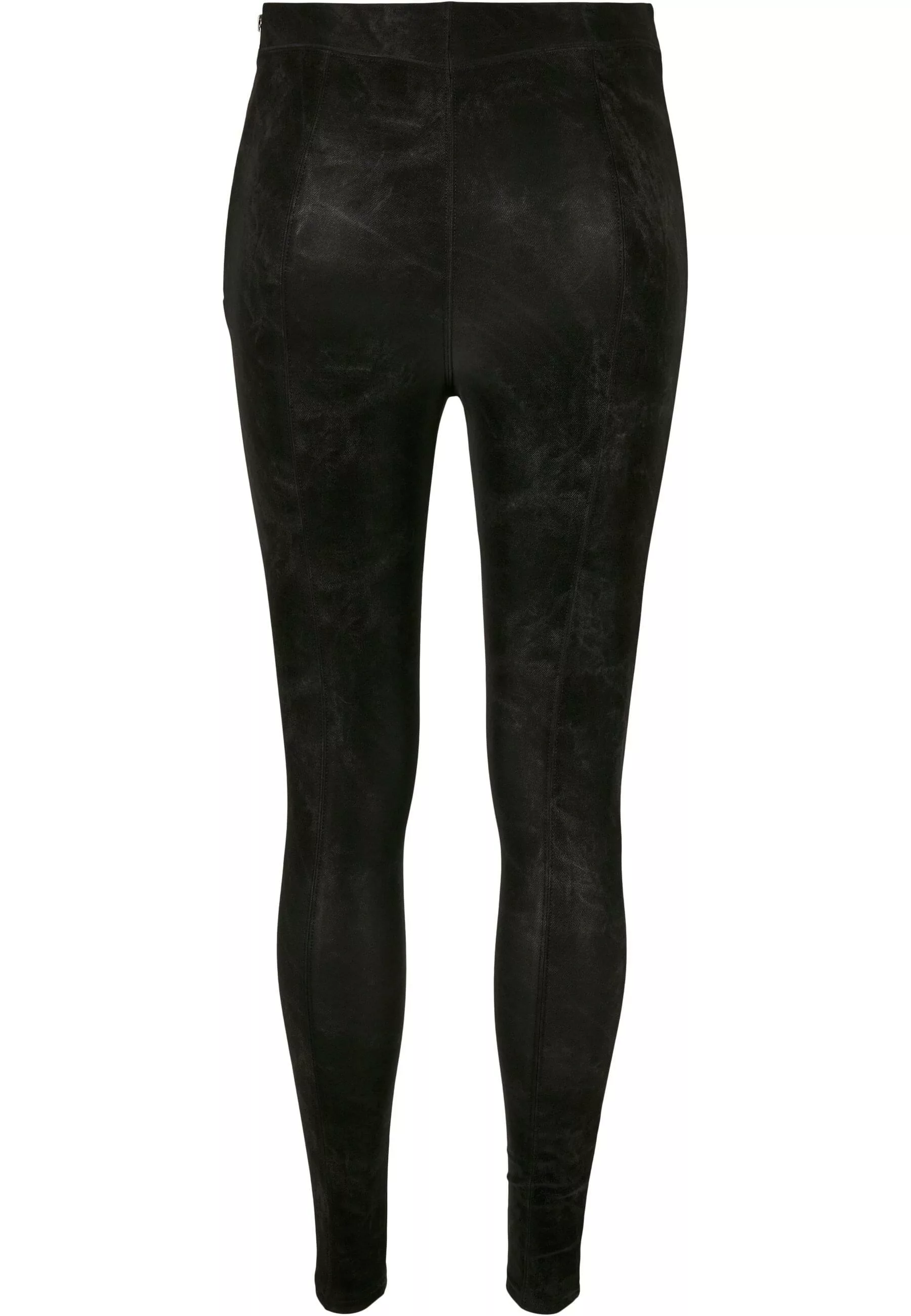 URBAN CLASSICS Leggings "Urban Classics Damen Ladies Washed Faux Leather Pa günstig online kaufen