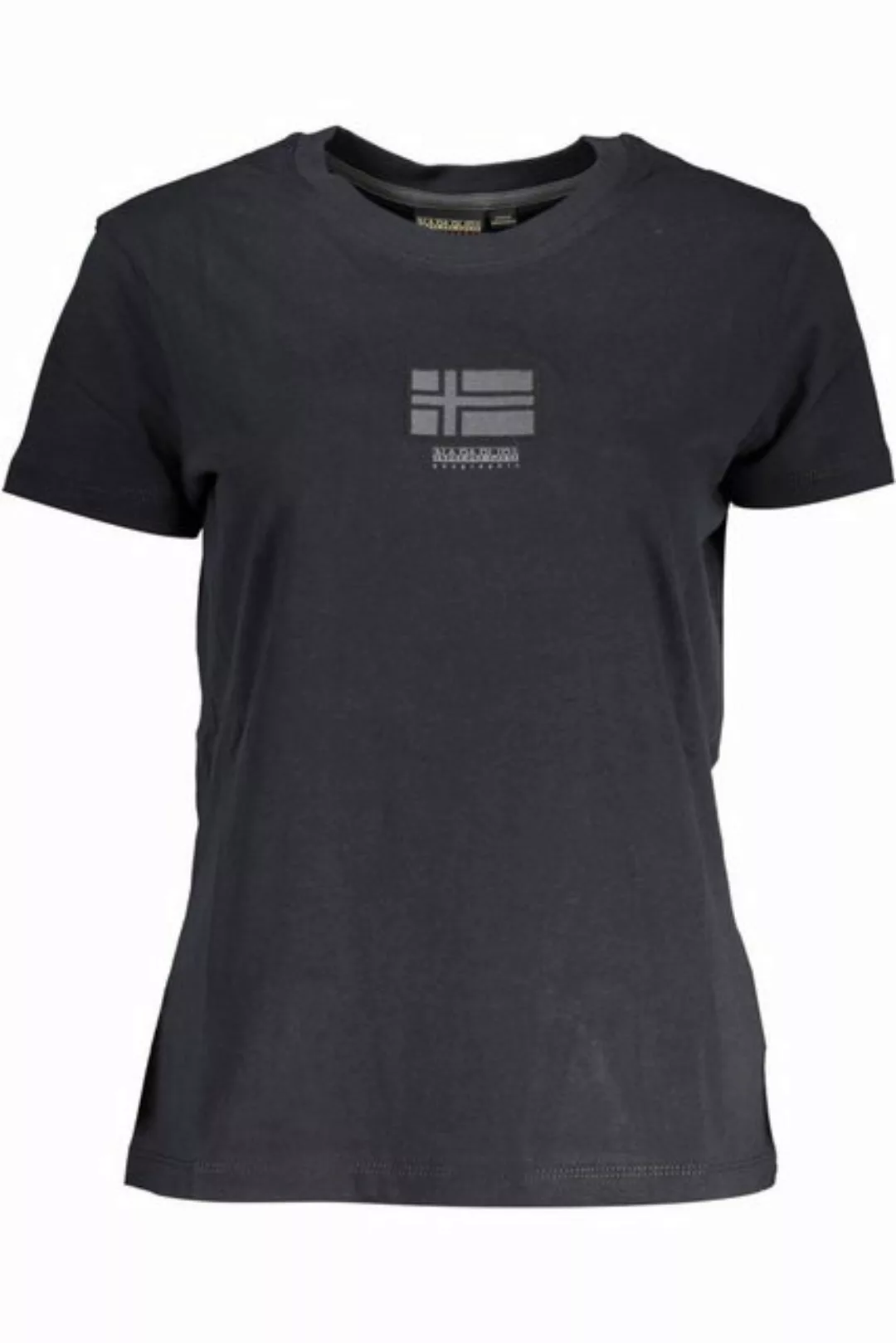 Napapijri T-Shirt Schwarzes Damen Kurzarmshirt mit Print & günstig online kaufen