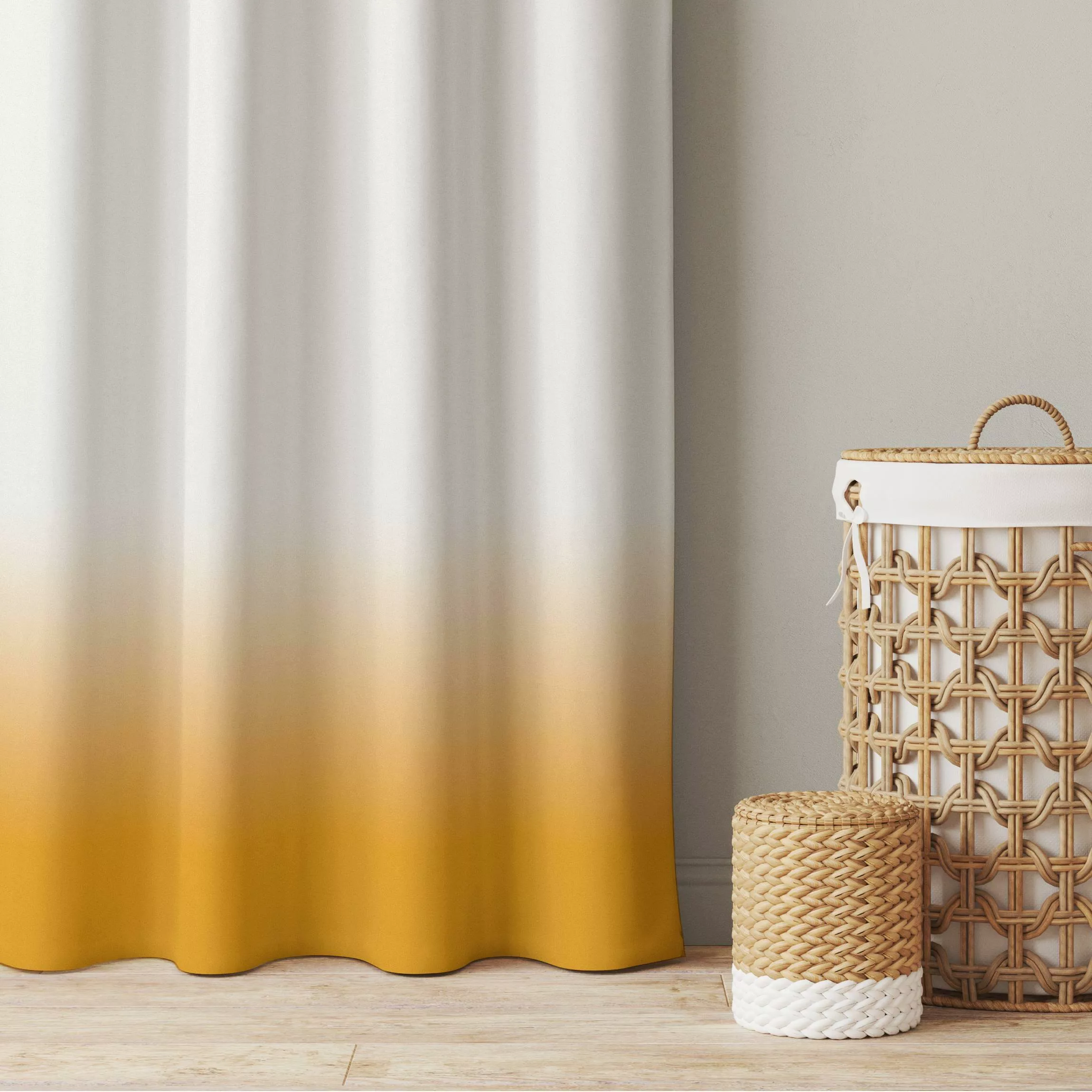 Vorhang Dip-Dye Warmes Gelb günstig online kaufen