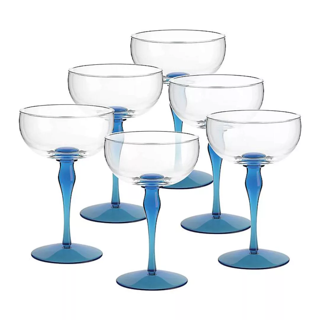 Eiscremeglas 6er-Set Genova Amore Vero 21,5cm hellblau günstig online kaufen