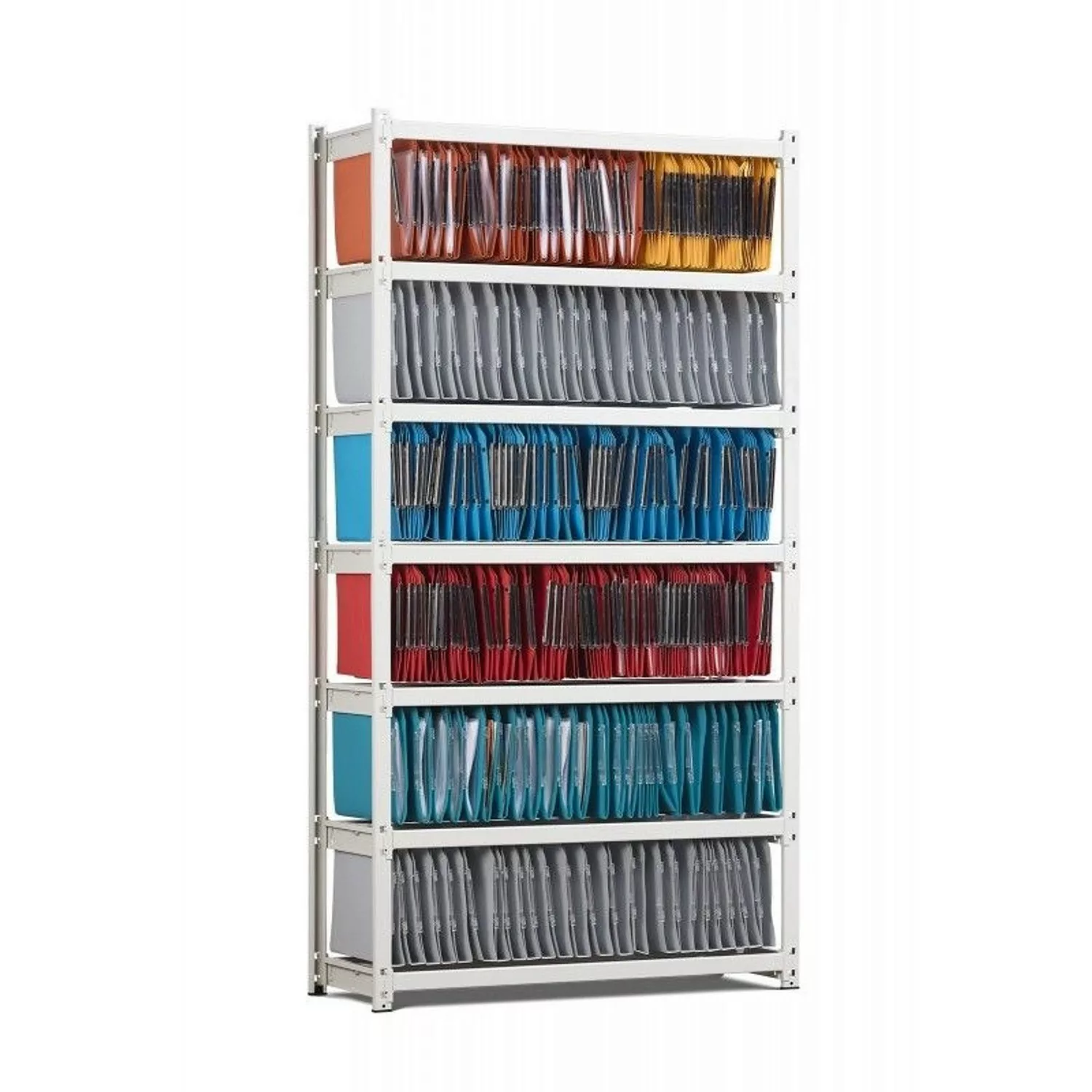 PROREGAL Hängeregister-Regal HxBxT 200 x 125 x 37 cm 6 Ebenen Offener Fachb günstig online kaufen