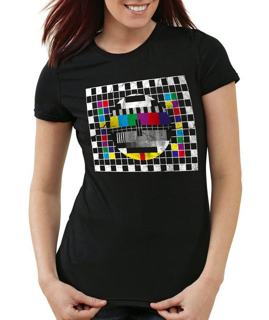 style3 T-Shirt Testbild TV monitor retro fernseher LED the big bang theory günstig online kaufen