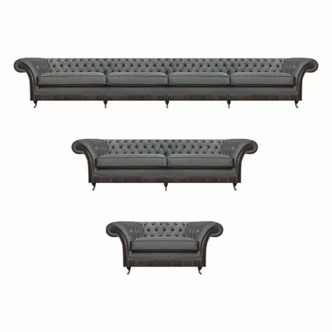 JVmoebel Chesterfield-Sofa Garnitur 2x Sofas Polstermöbel Komplett Möbel Ei günstig online kaufen