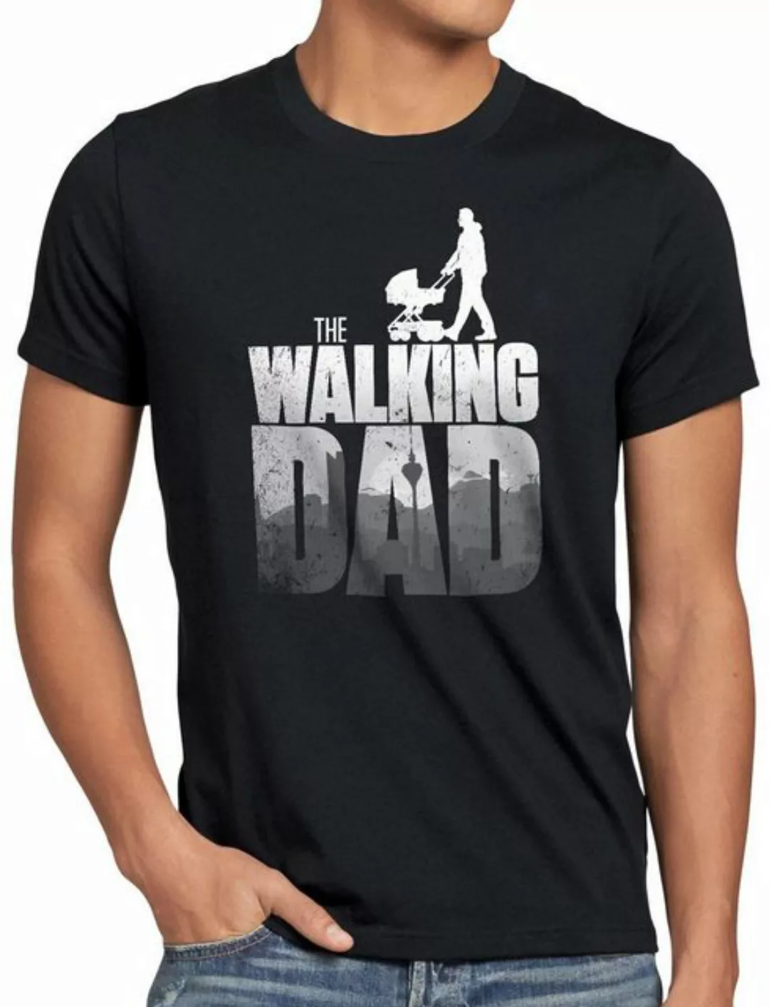 style3 Print-Shirt Herren T-Shirt The Walking Dad zombie günstig online kaufen