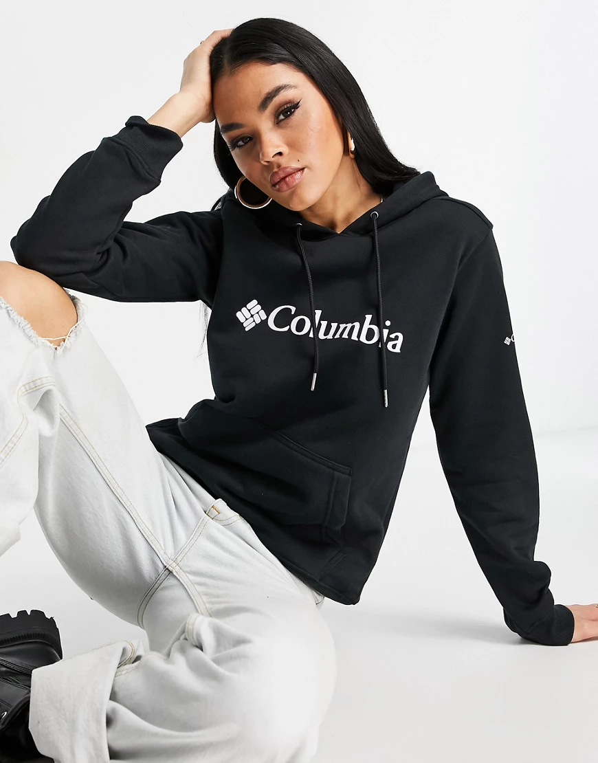 Columbia – Schwarzer Kapuzenpullover mit Logo günstig online kaufen