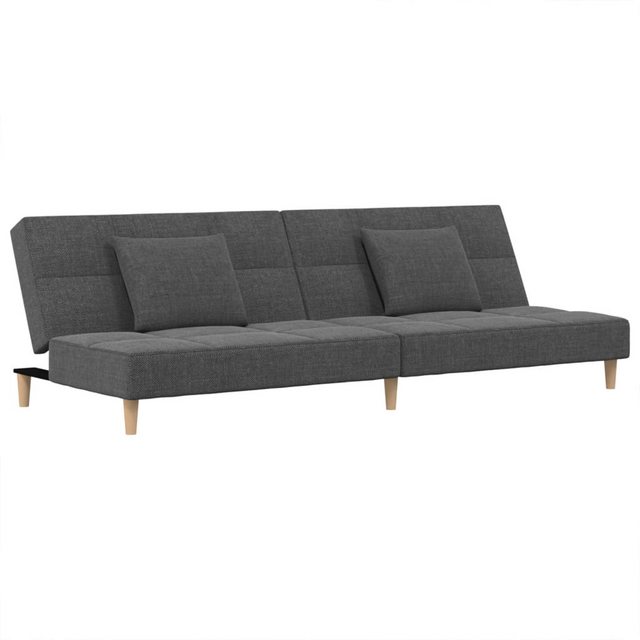 vidaXL Schlafsofa, Sofa 2-Sitzer mit 2 Kissen Hellgrau Stoff günstig online kaufen