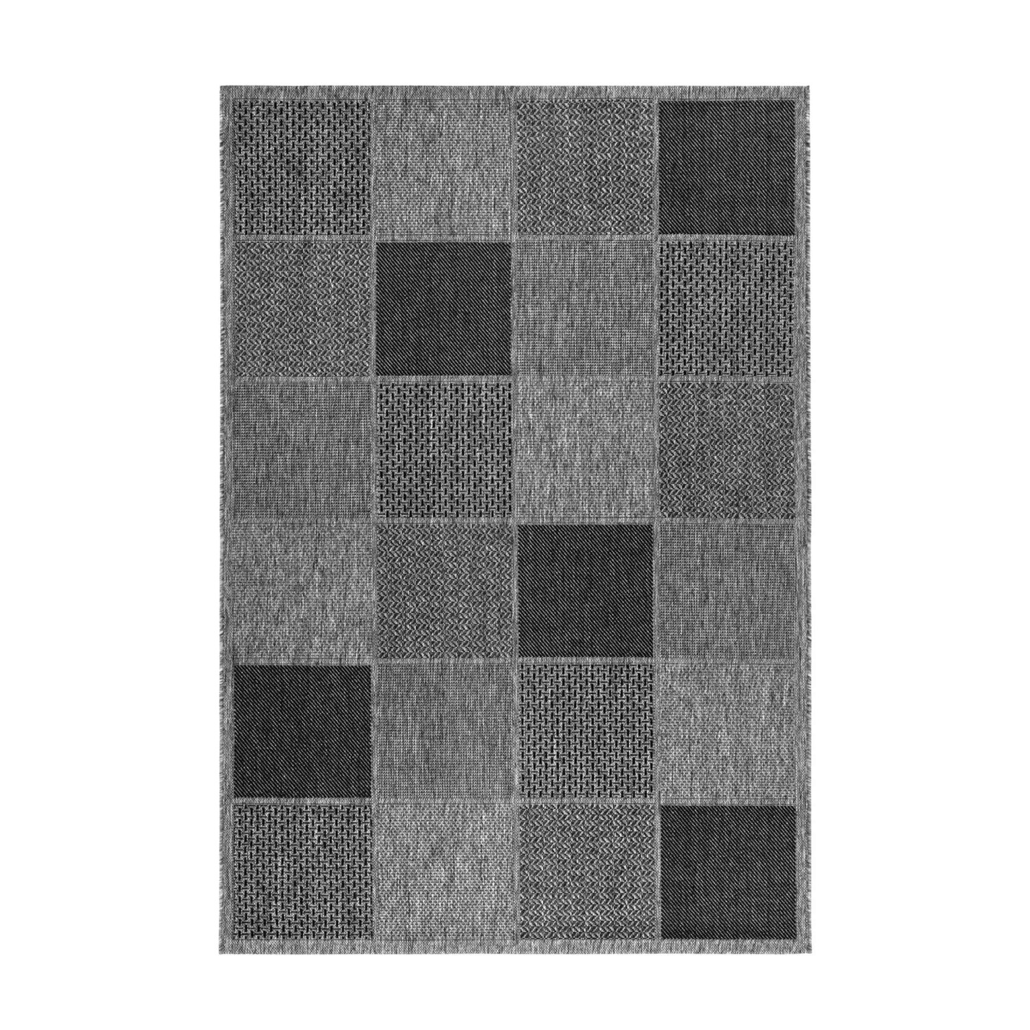 MeGusta Flachflor Teppich Modern Silber Polypropylen 200x290 cm Graciela günstig online kaufen